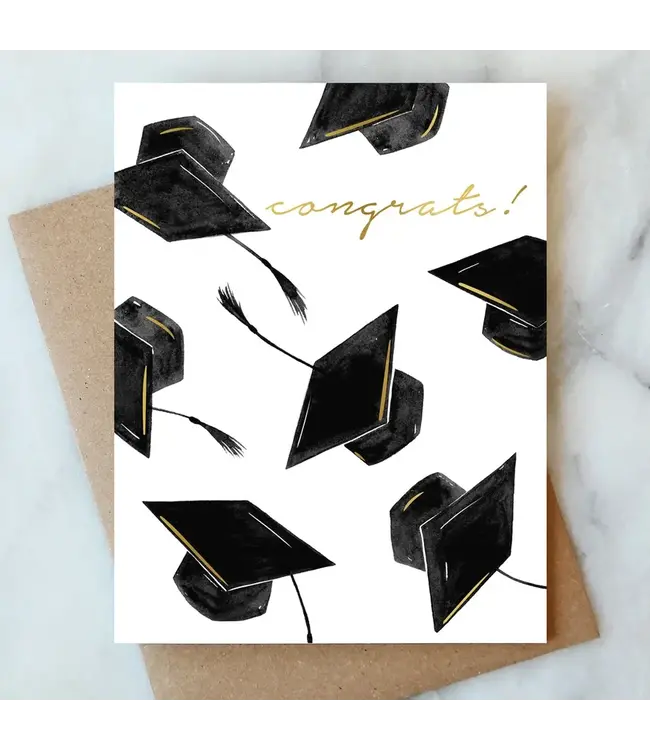 Grad Hats Congrats Card |