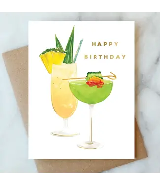 Island Cocktail Birthday Card