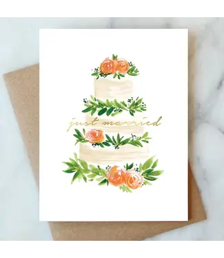 Just Married Cake Card