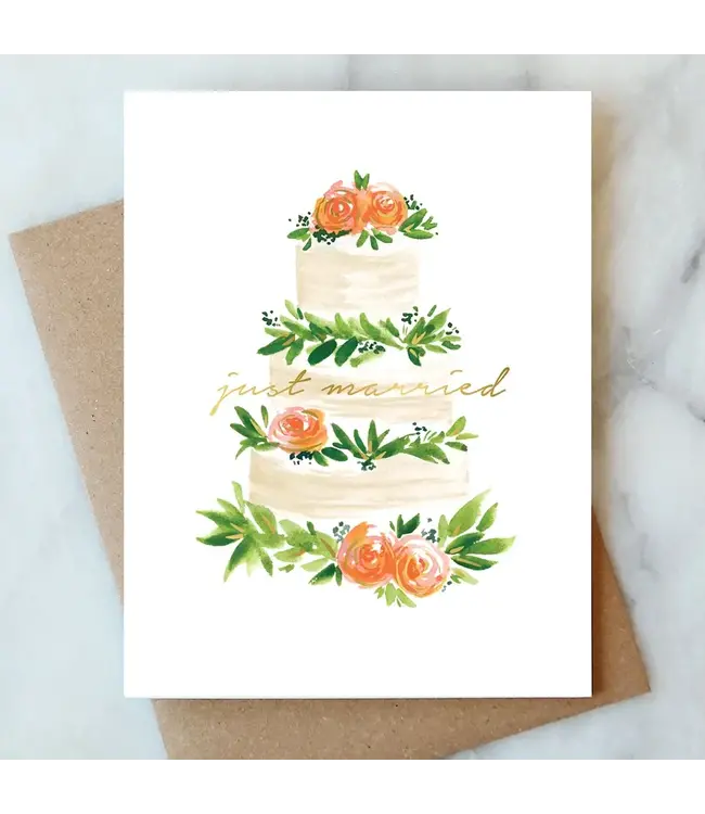 Just Married Cake Card