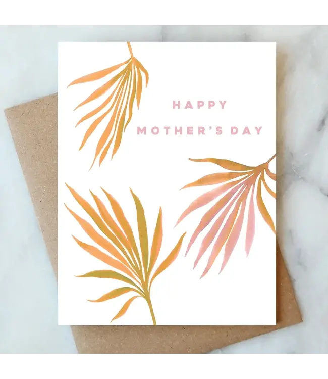 Pink Palm Mother's Day Card