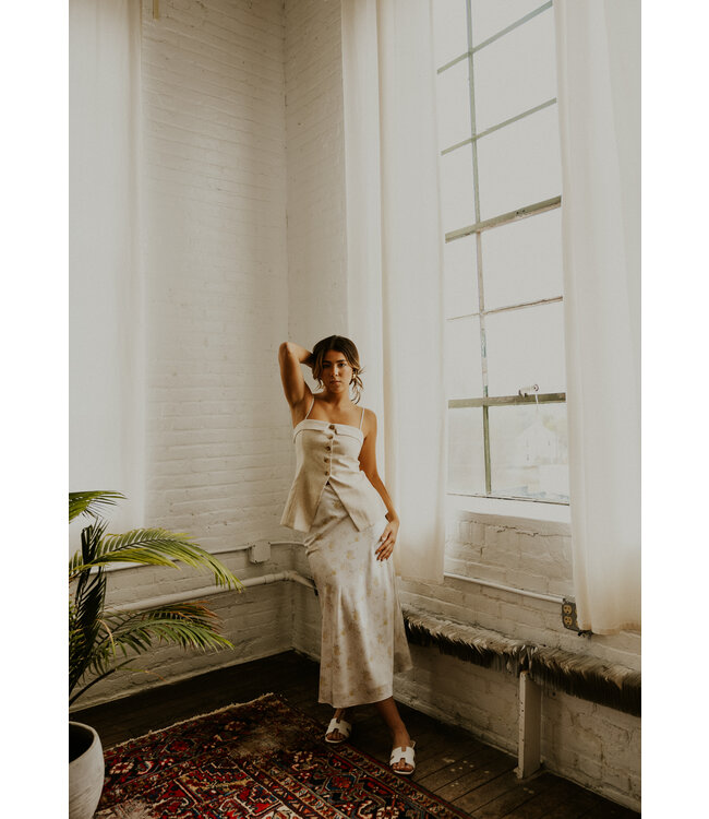Flower Fields Midi Skirt