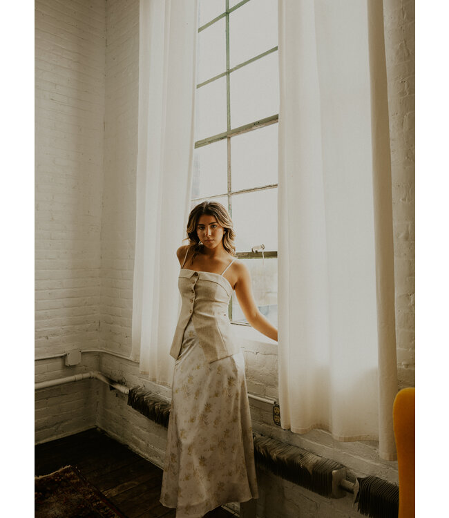 Flower Fields Midi Skirt