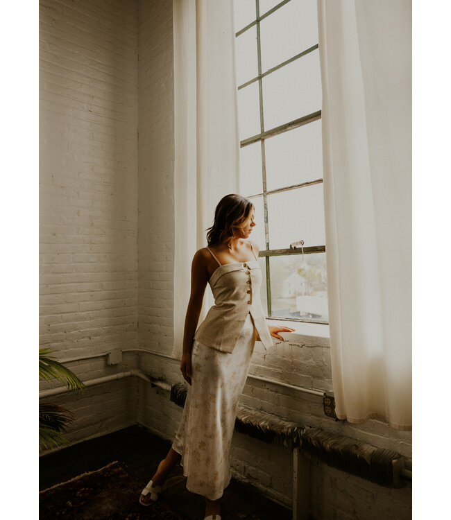 Flower Fields Midi Skirt