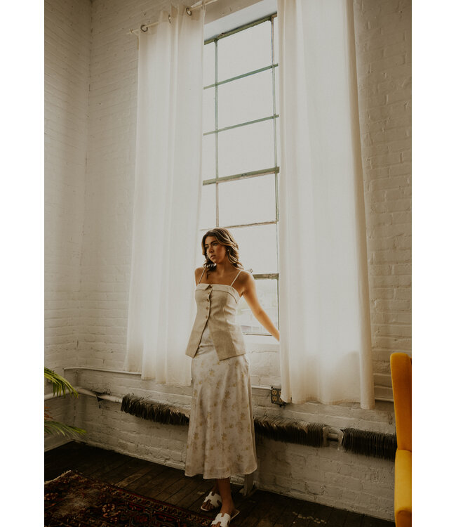 Flower Fields Midi Skirt