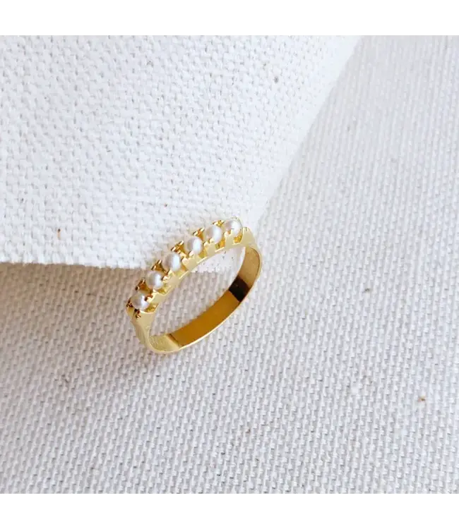 Golden Pearl Ring