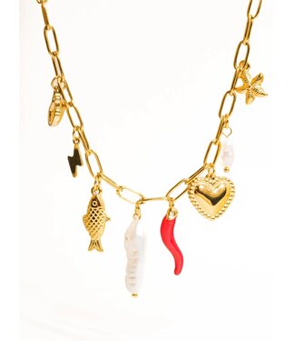 Pepper Fish Charm Necklace