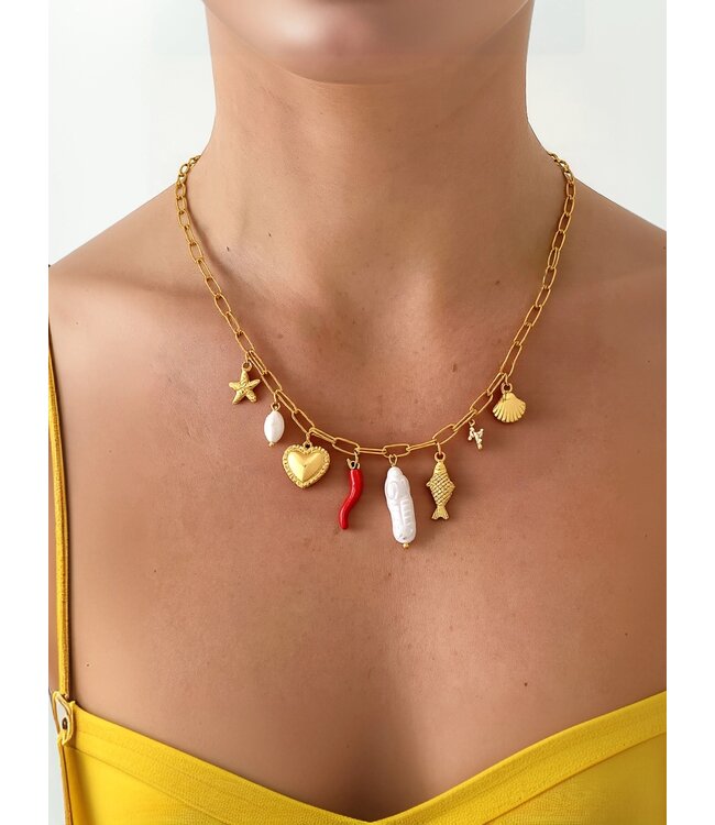 Pepper Fish Charm Necklace