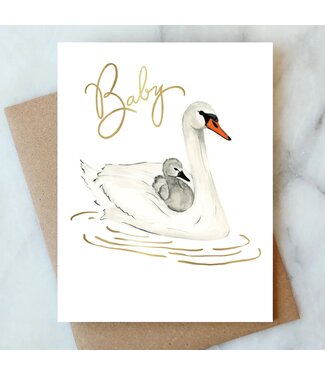 Swan Baby Greeting Card