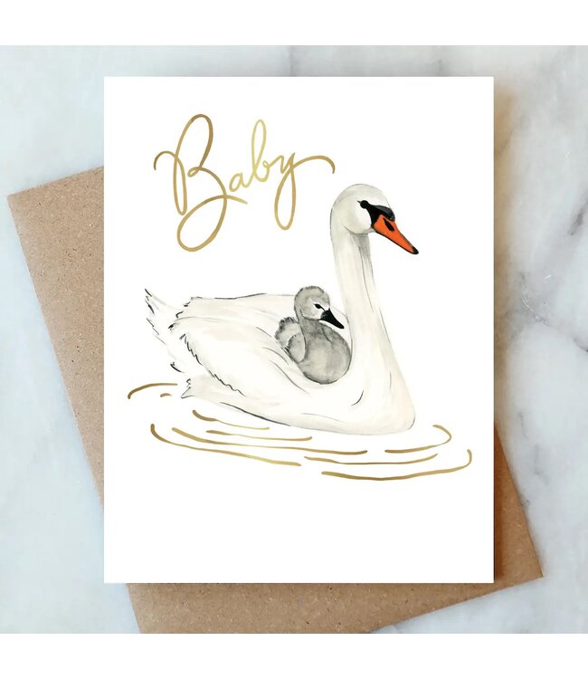 Swan Baby Greeting Card