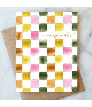 Checkerboard Congrats Card