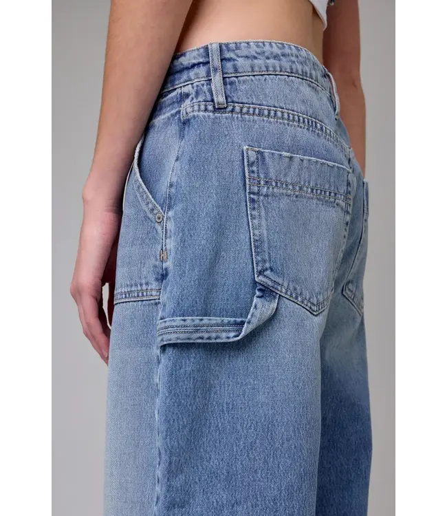 Crop & Roll Barrell Jean