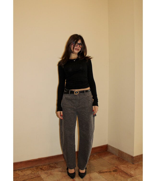 Cheetah Girl Barrel Jean