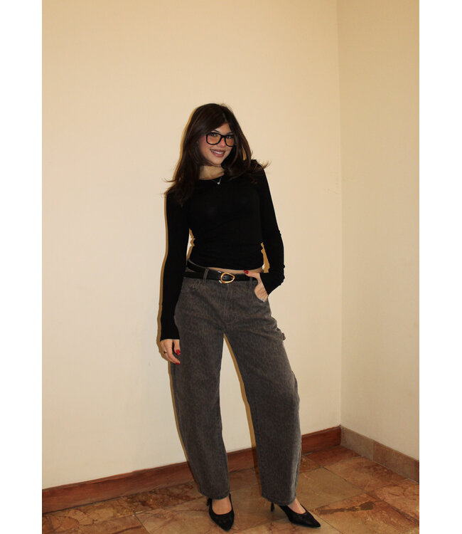 Cheetah Girl Barrel Jean