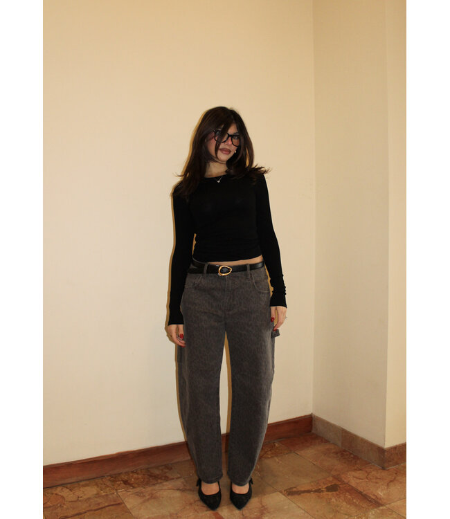 Cheetah Girl Barrel Jean