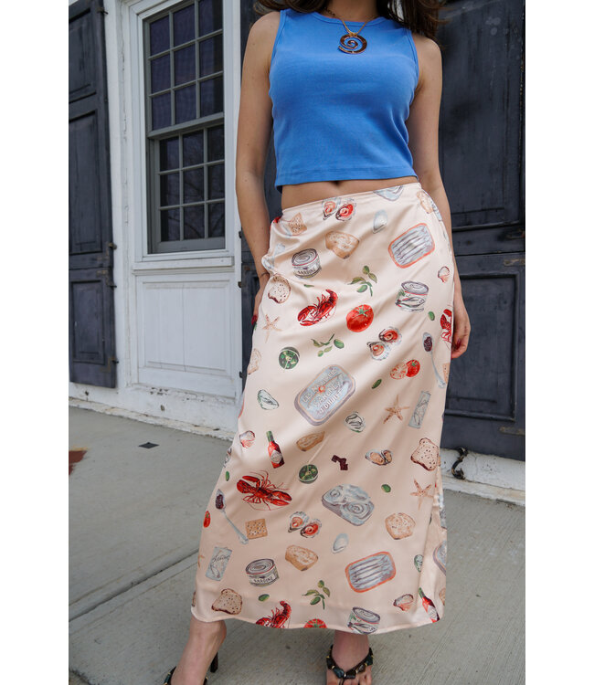 Coastal Picnic Midi Skirt