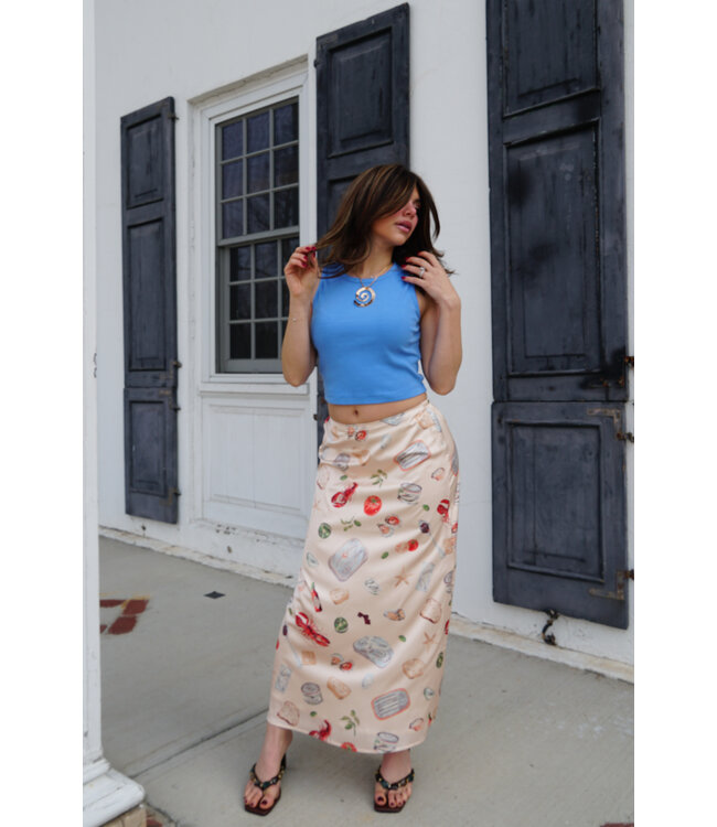 Coastal Picnic Midi Skirt