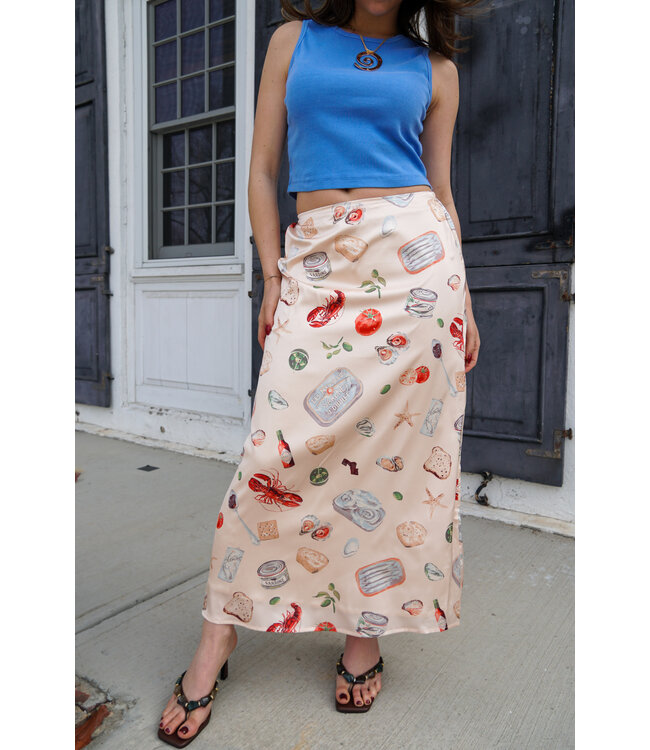 Coastal Picnic Midi Skirt