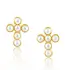 Pearl Cross Stud Earrings