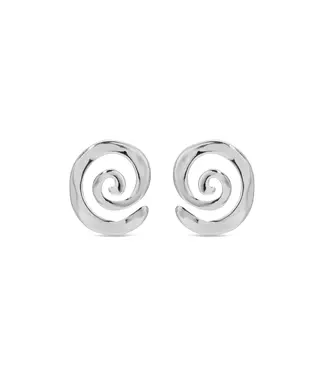 Aura Swirl Stud Earrings