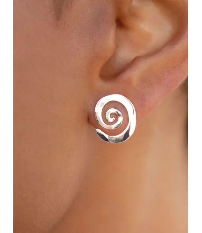 Aura Swirl Stud Earrings