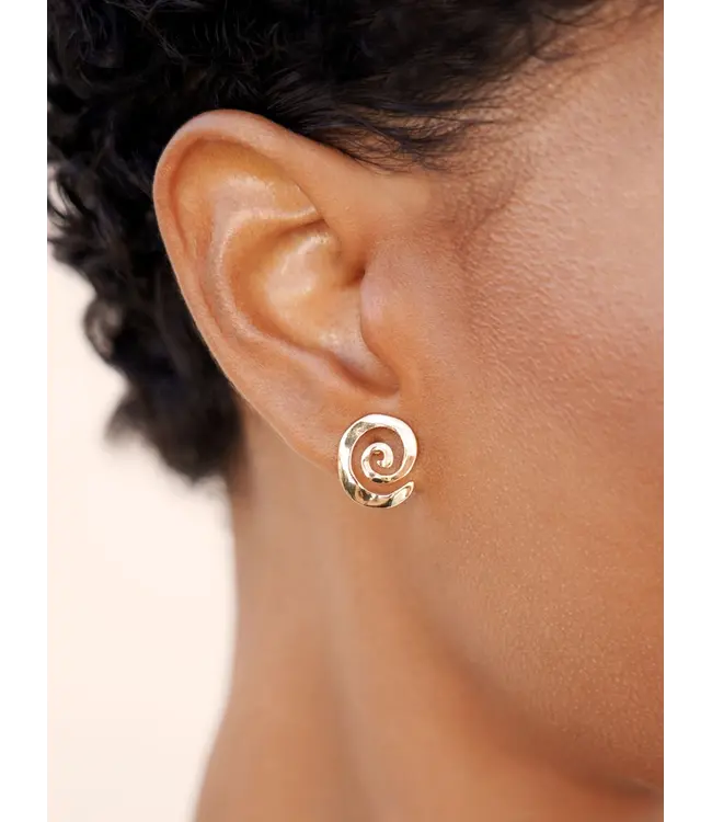 Aura Swirl Stud Earring