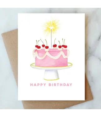 Sparkler Cake Birthday Card