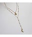 Sun & Moon Layered Lariat Necklace
