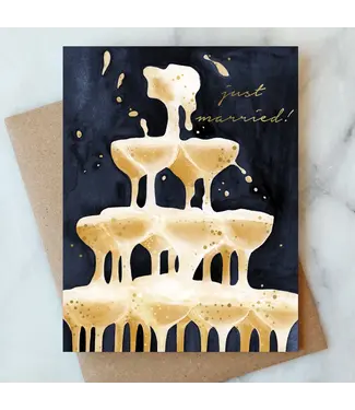 Champagne Tower Congrats Card