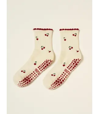Little Cherry Grip Socks