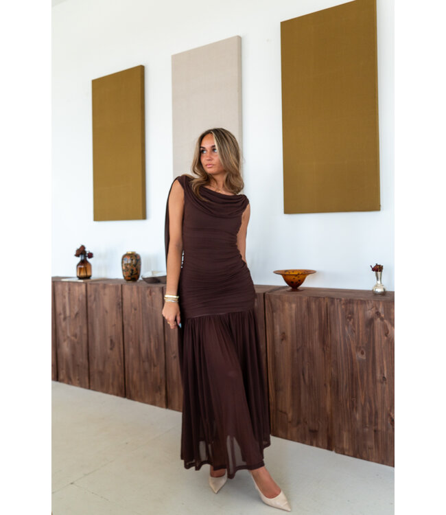 Draped in Drama Maxi Dress