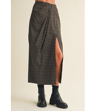 Sutton Plaid Midi Skirt