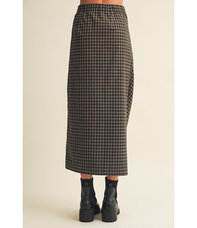Sutton Plaid Midi Skirt