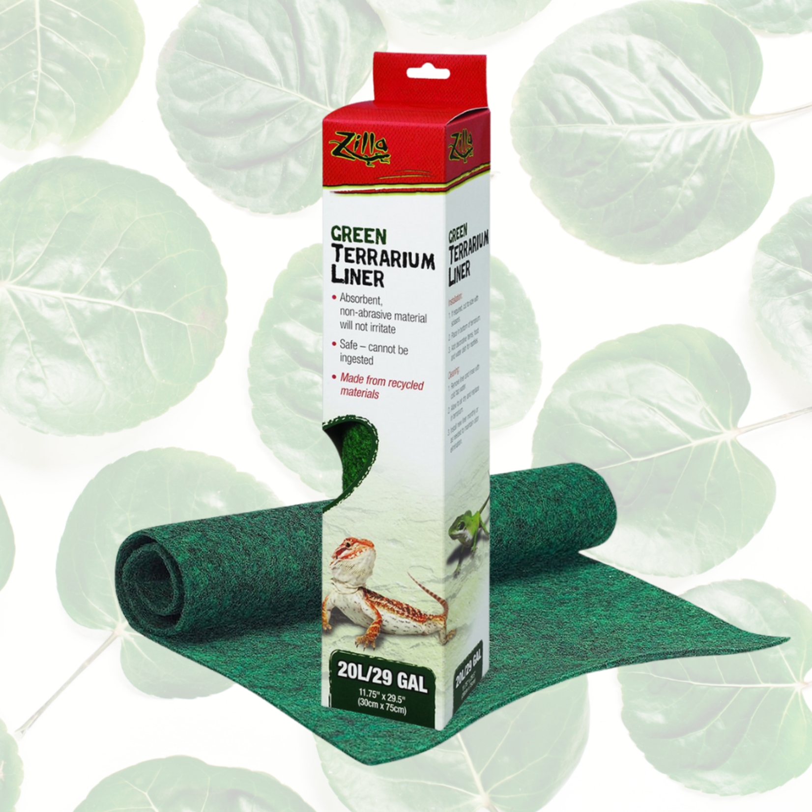 Zilla Terrarium Liner Green 20gal L/29 30" x 12"