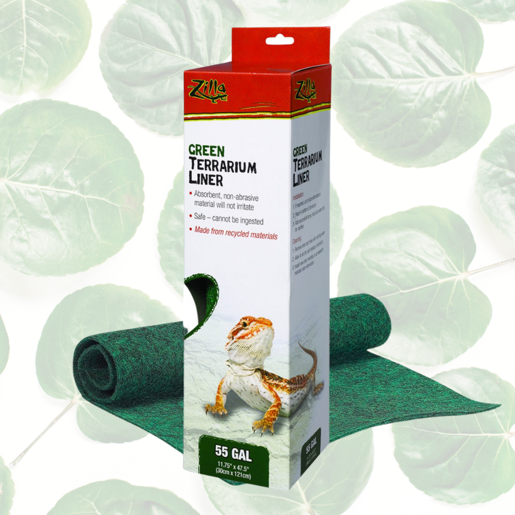 Zilla Terrarium Liner Green 55gal 48" x 13"