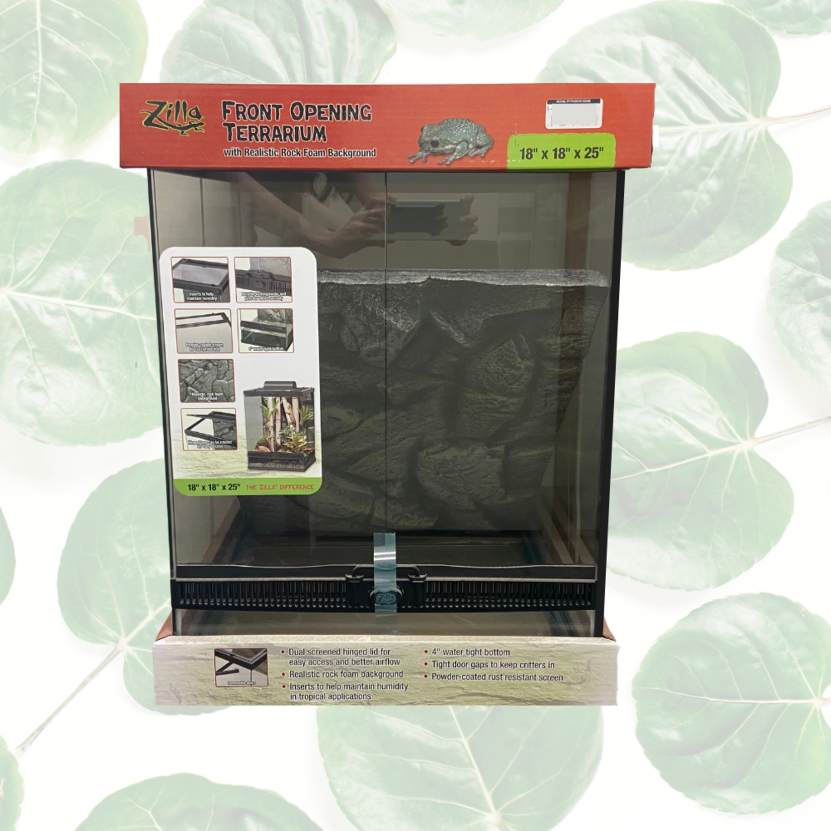 Zilla Front Opening Terrarium 18 x 18 x 25"