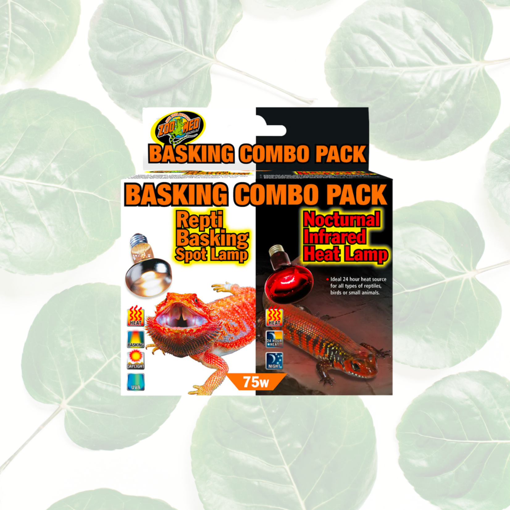 Zoo Med Basking Combo Pack Day/Night Lamp 75 Watt
