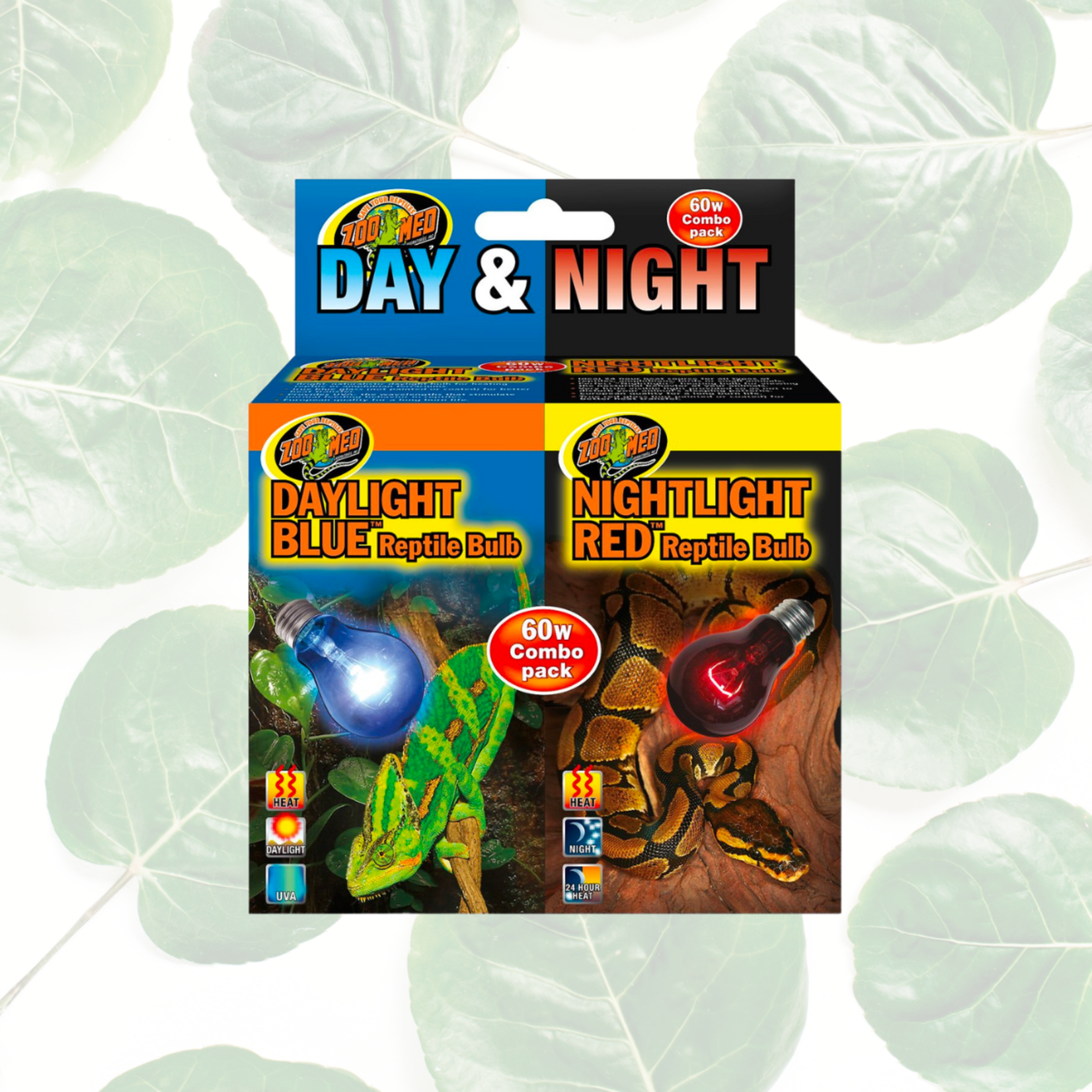 Zoo Med Daylight/Nightlight Reptile Bulb Combo 60 Watt