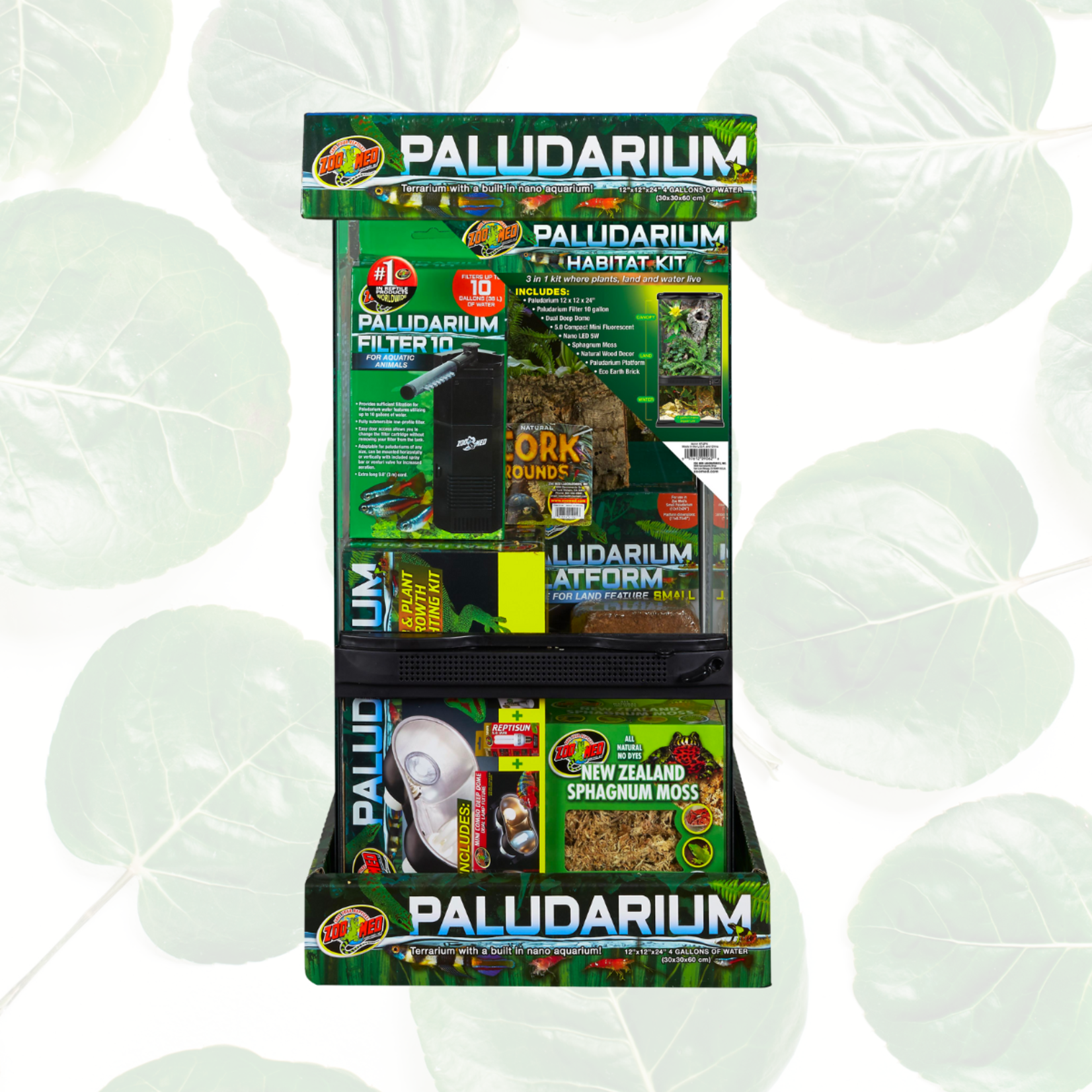 Zoo Med Paludarium Terrarium w/ Aquarium Habitat Kit 12 x 12 x 24"