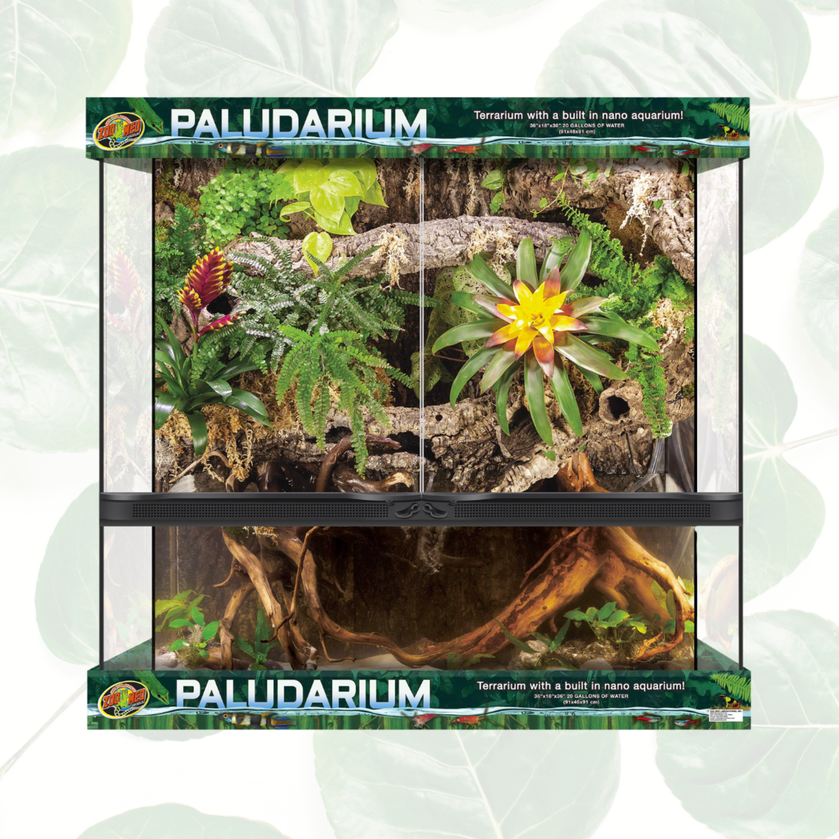 Zoo Med Double Door Paludarium 36 x 18 x 36"