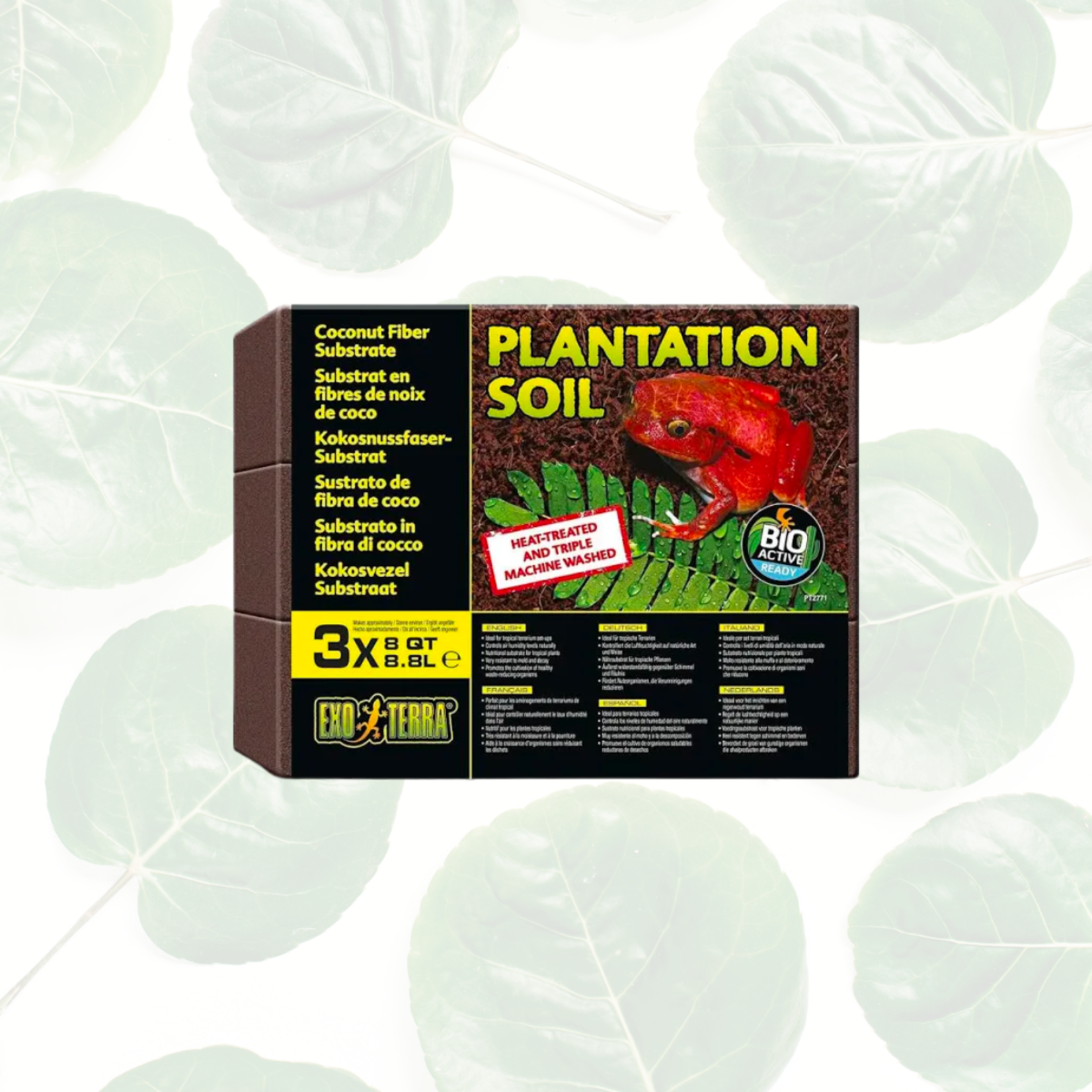 Exo Terra Plantation Soil Bricks - 3 x 8 qt