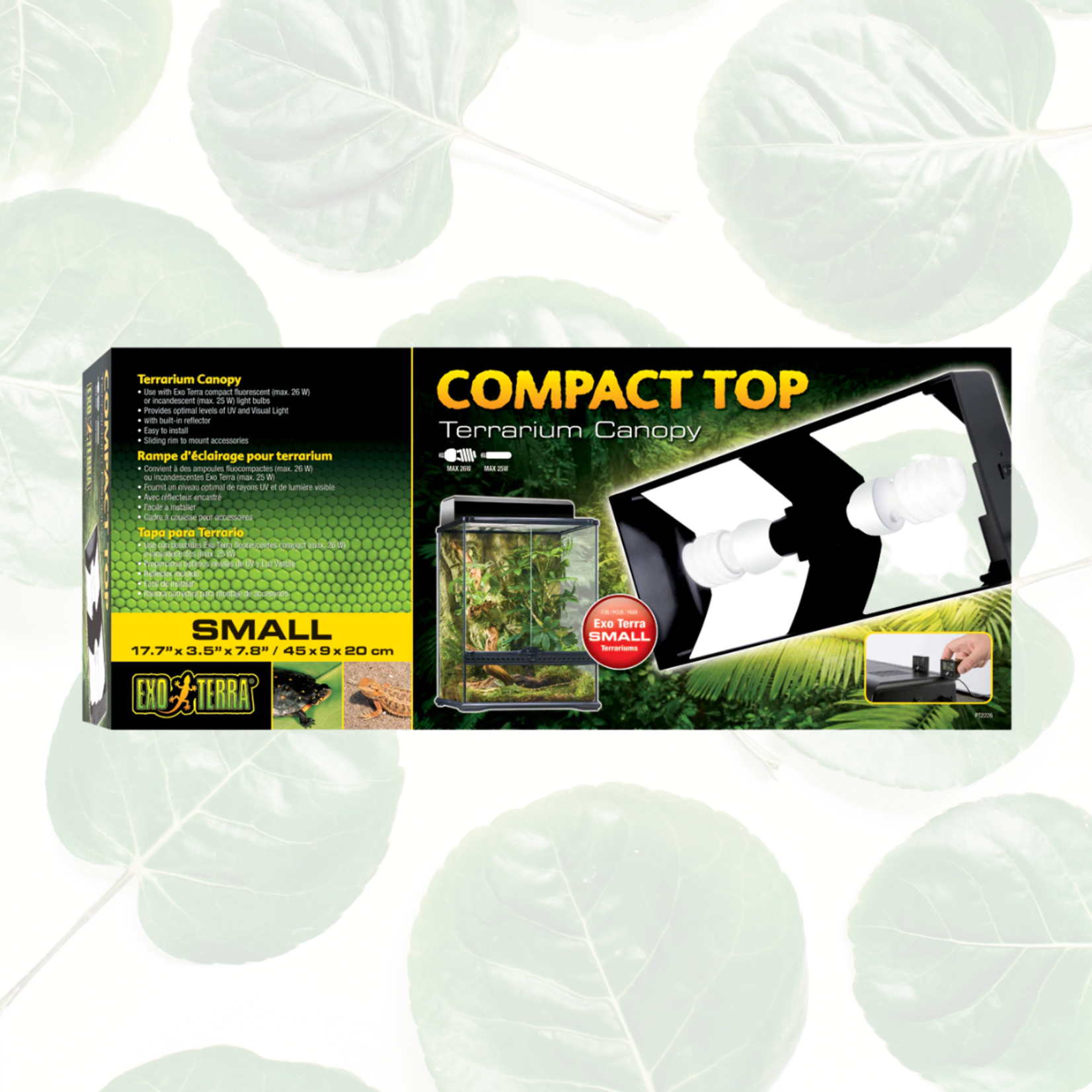 Exo Terra Compact Top Terrarium Canopy Small - 11.8 x 3.5 x 5.9"