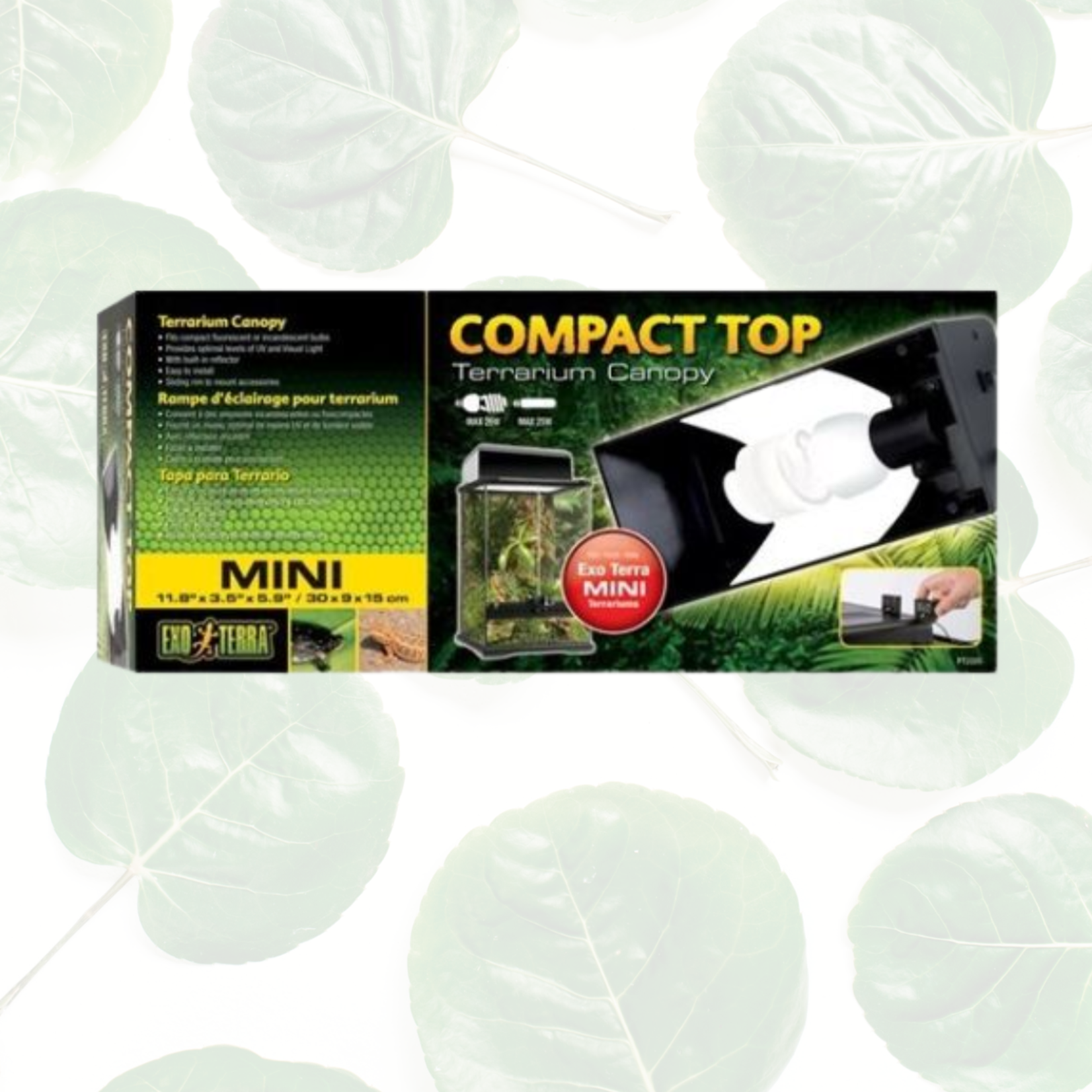 Exo Terra Compact Top Terrarium Canopy Mini - 11.8 x 3.5 x 5.9"