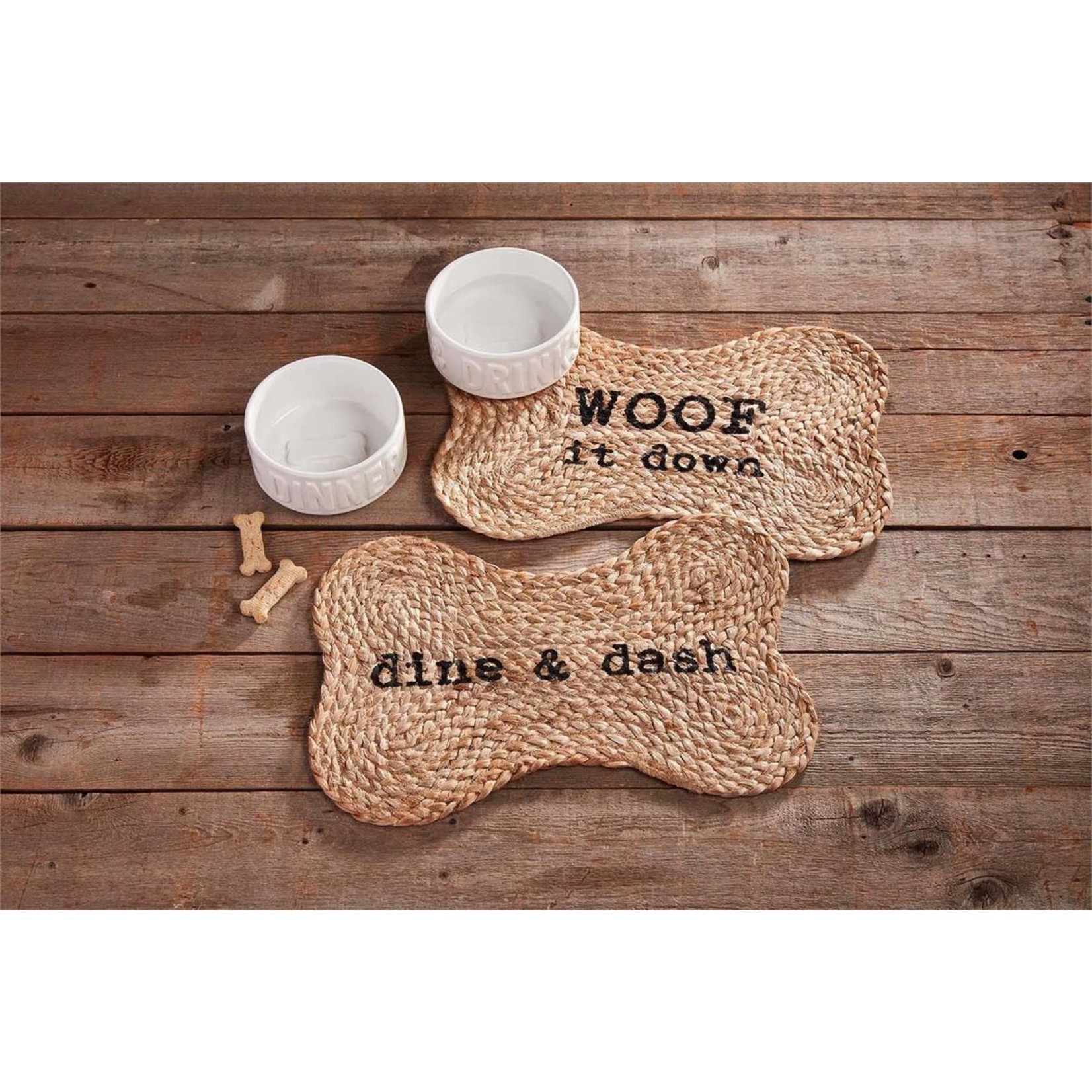 MUD PIE Dogs Welcome Paw Print Mat 