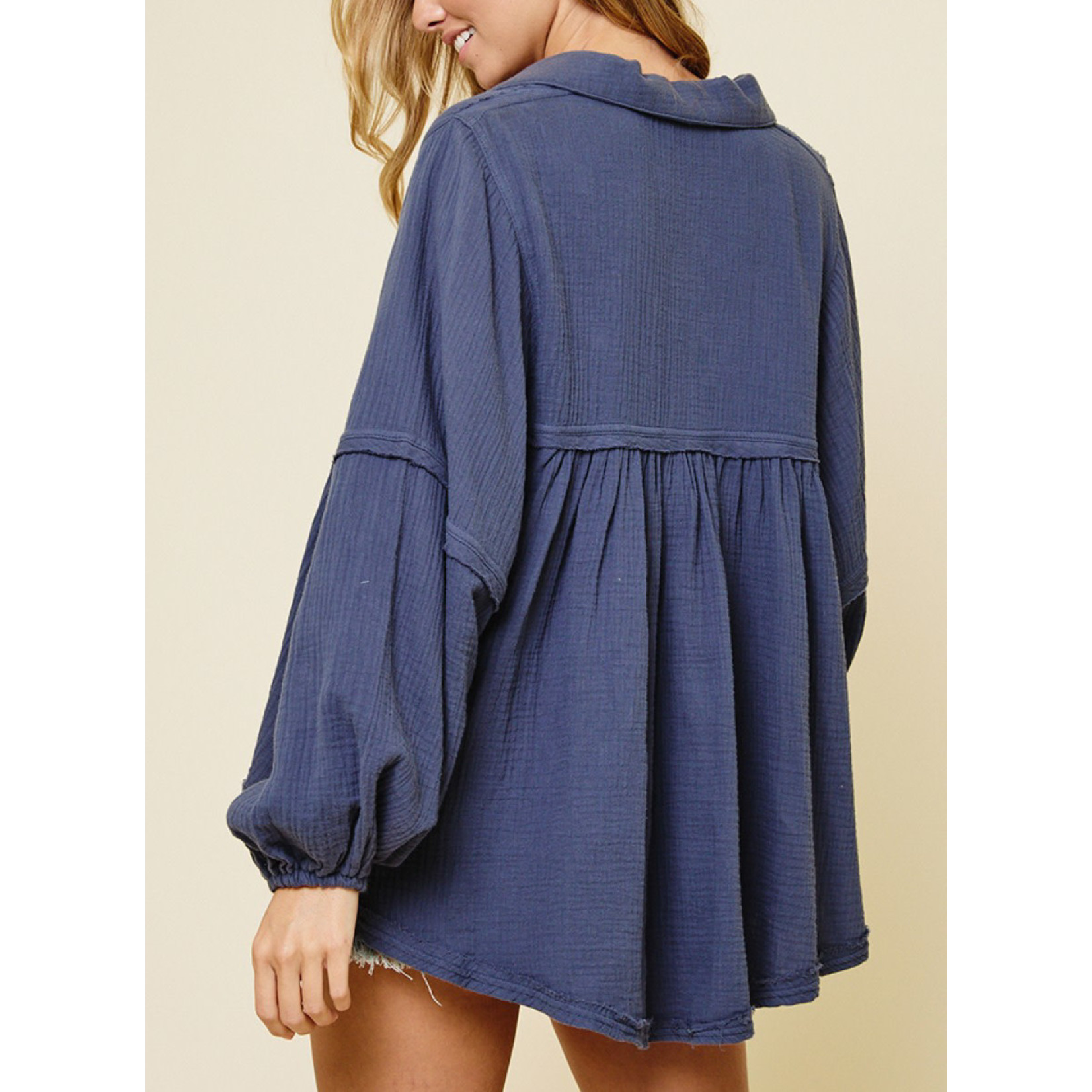 Long Sleeve Gauze Top - Paws \u0026 Boots 