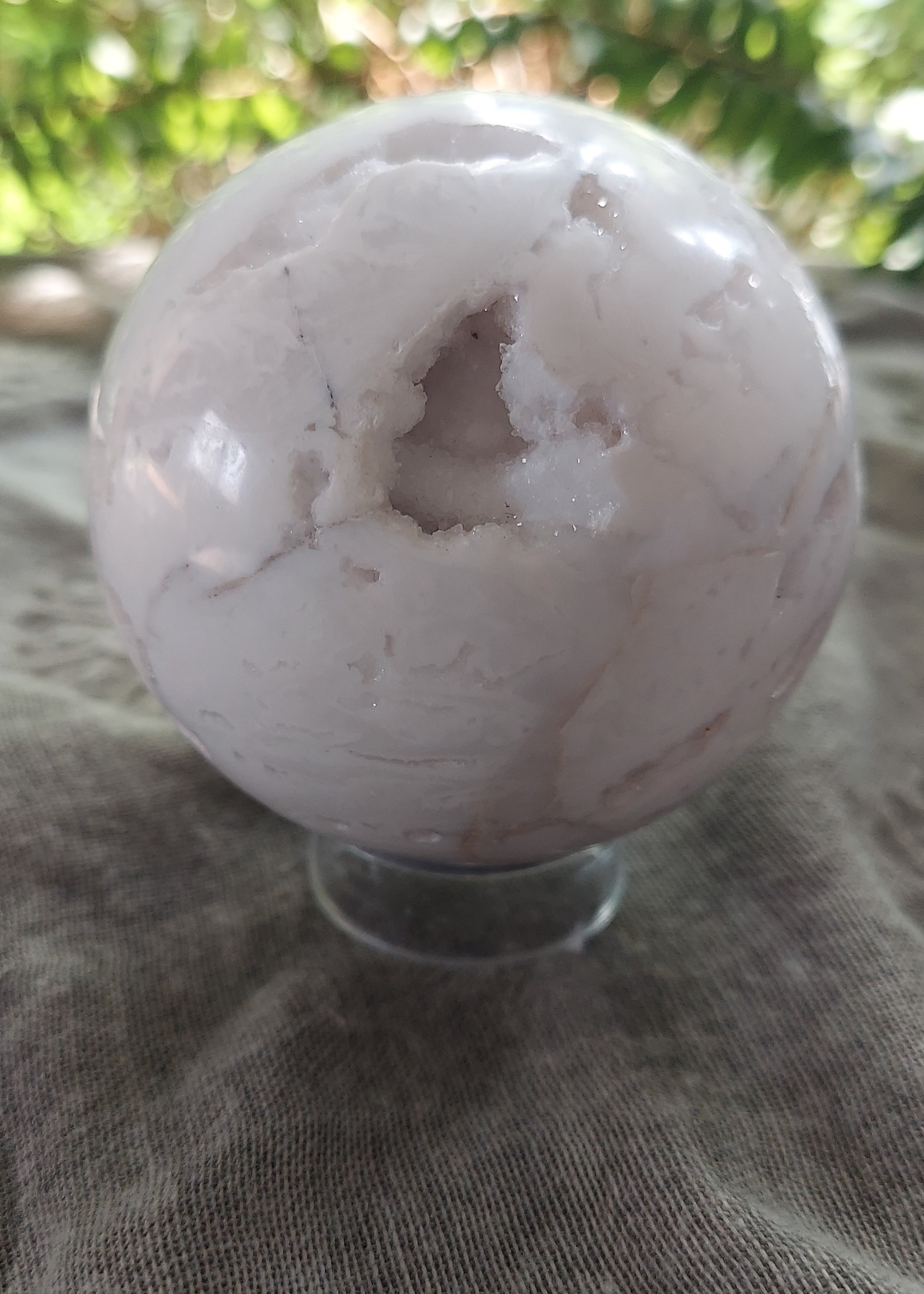 White Agate Sphere