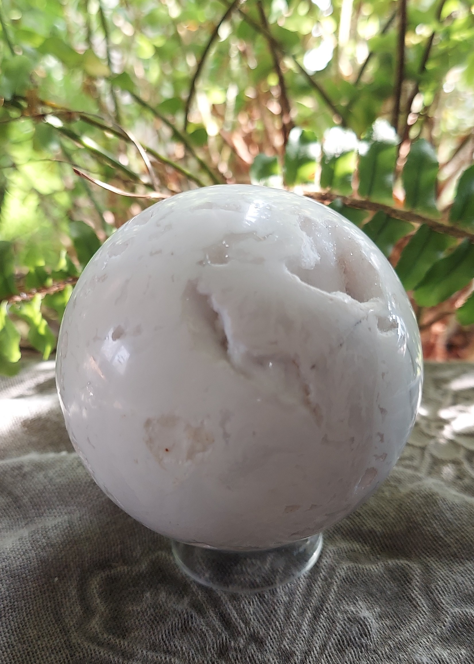 White Agate Sphere