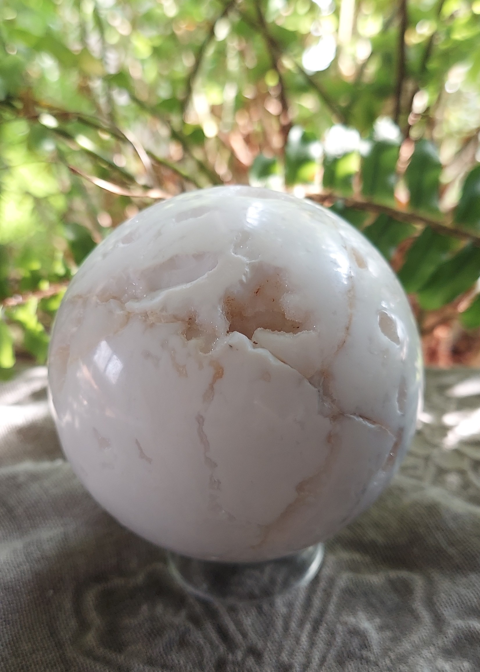 White Agate Sphere