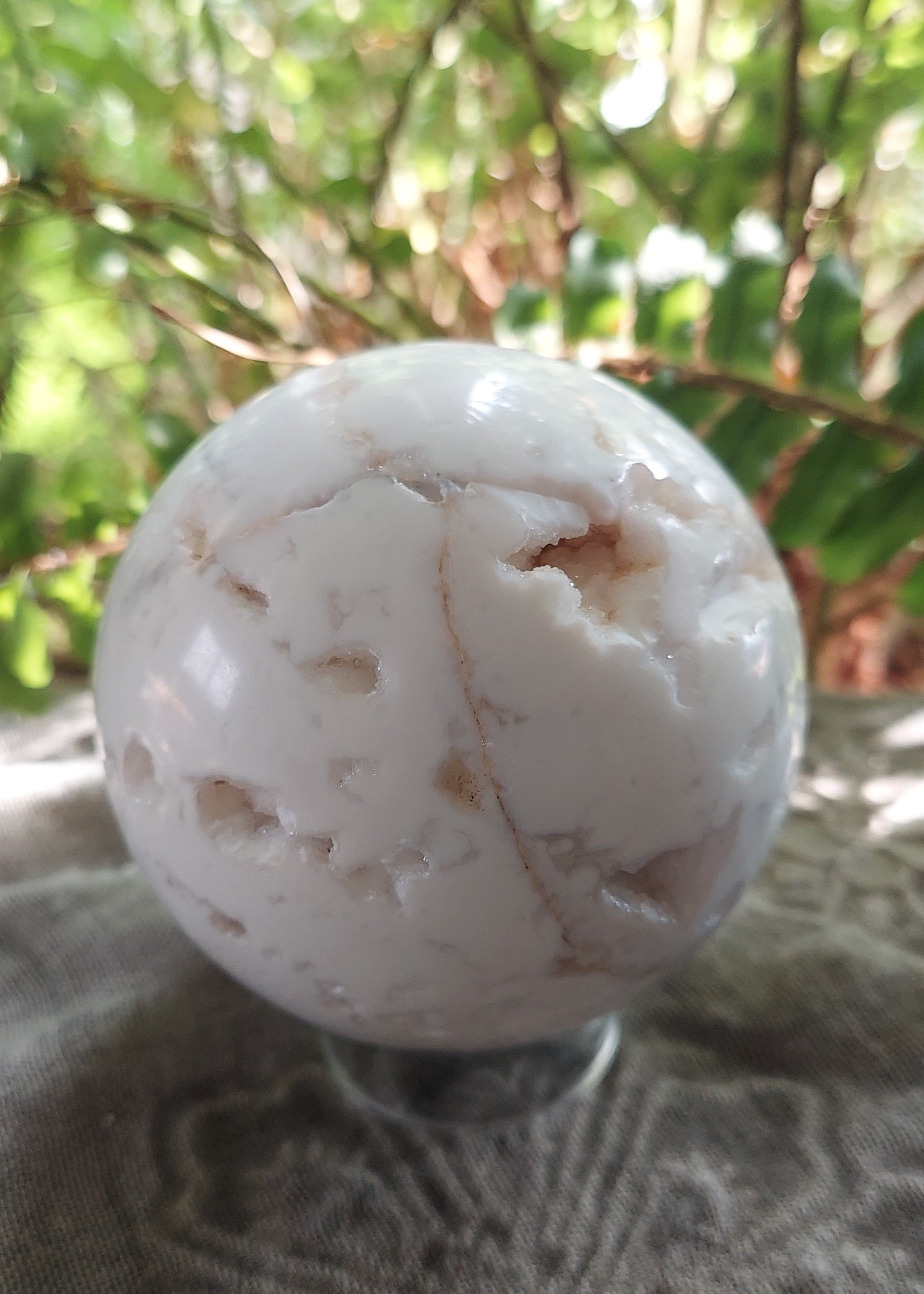 White Agate Sphere