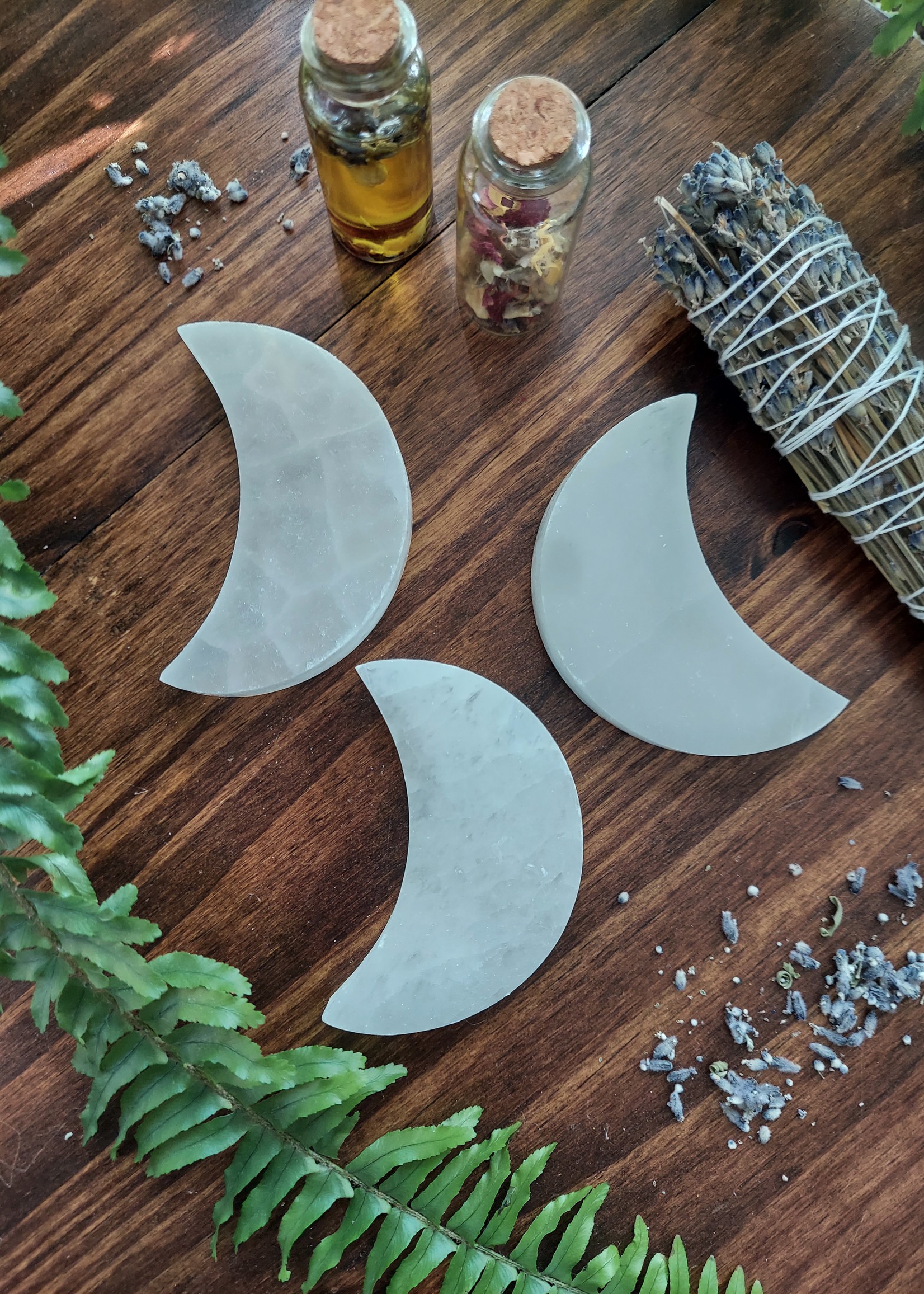 Selenite Moons